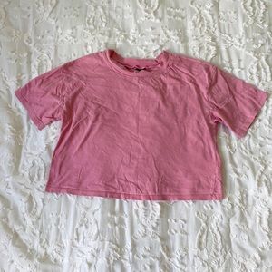 Pink cropped T-shirt